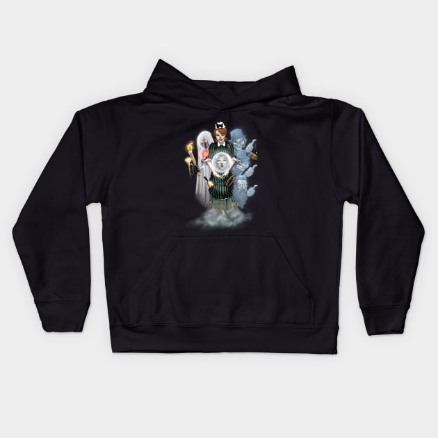 grim grinning ghost Kids Hoodie by Victormed23